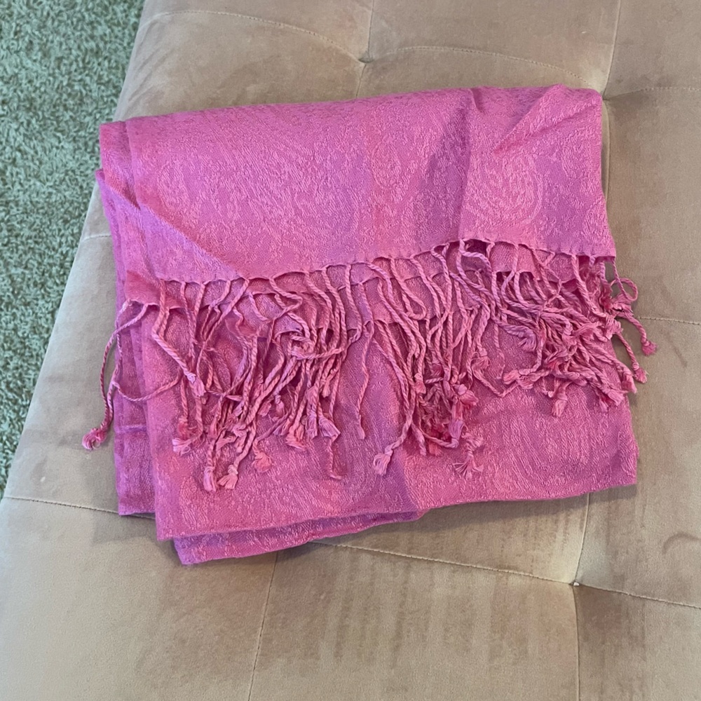 Pink Printed Scarf Wrap